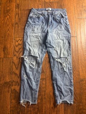 RSQ Light Blue Distressed Straight Leg Jeans